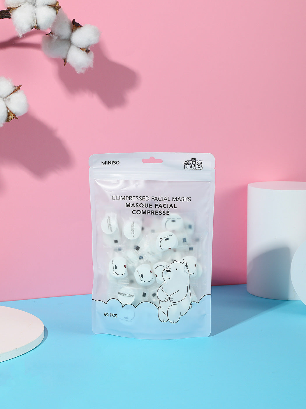 We Bare Bears 3.0 Eisbär-Tuchmasken-Tabletten (60 Stück)