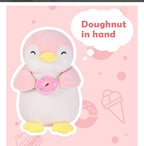 Penguin Sitting Plush - Donut (Pink)