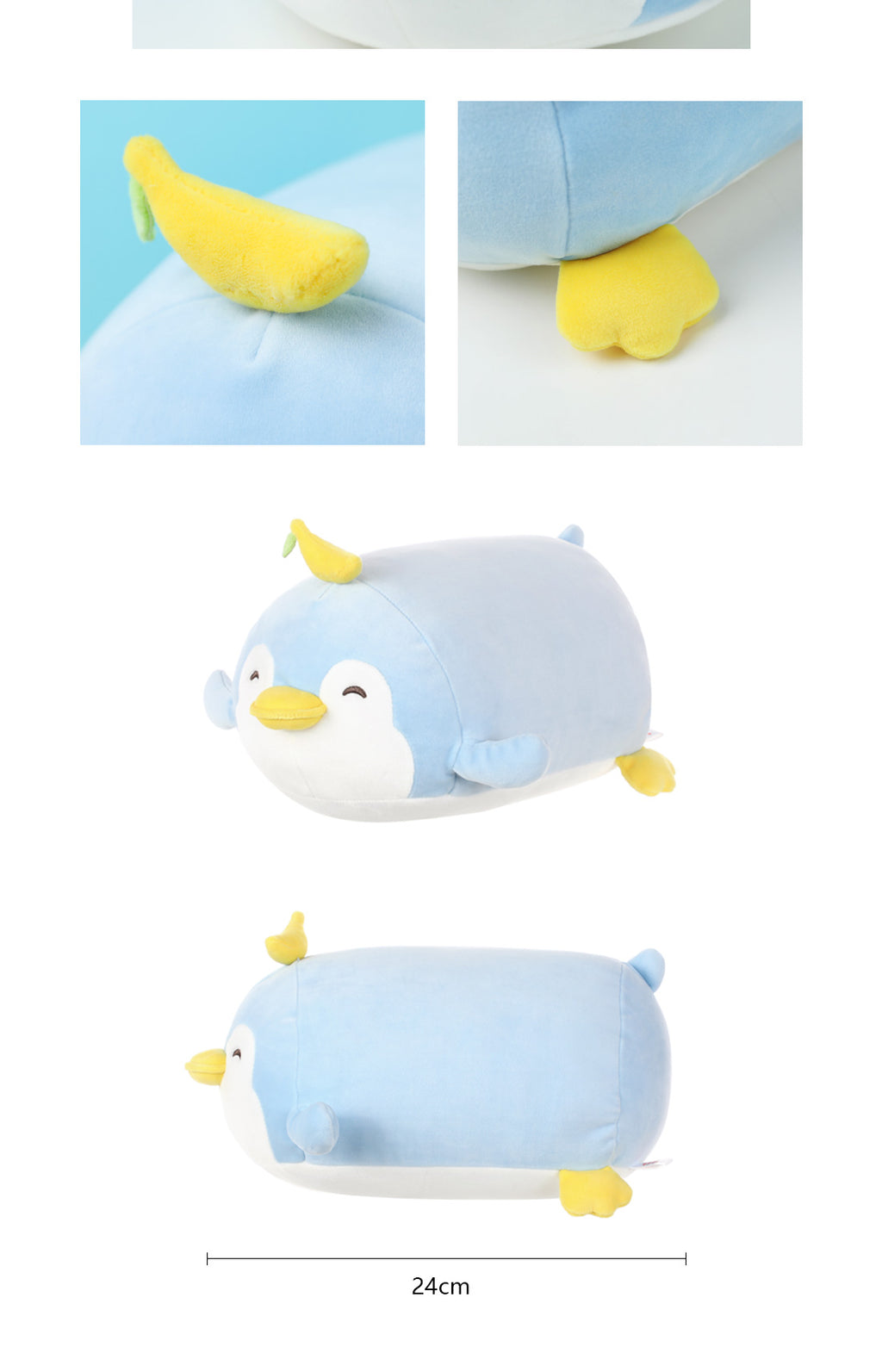 Liegender Pinguin-Plüschtier (Banane)