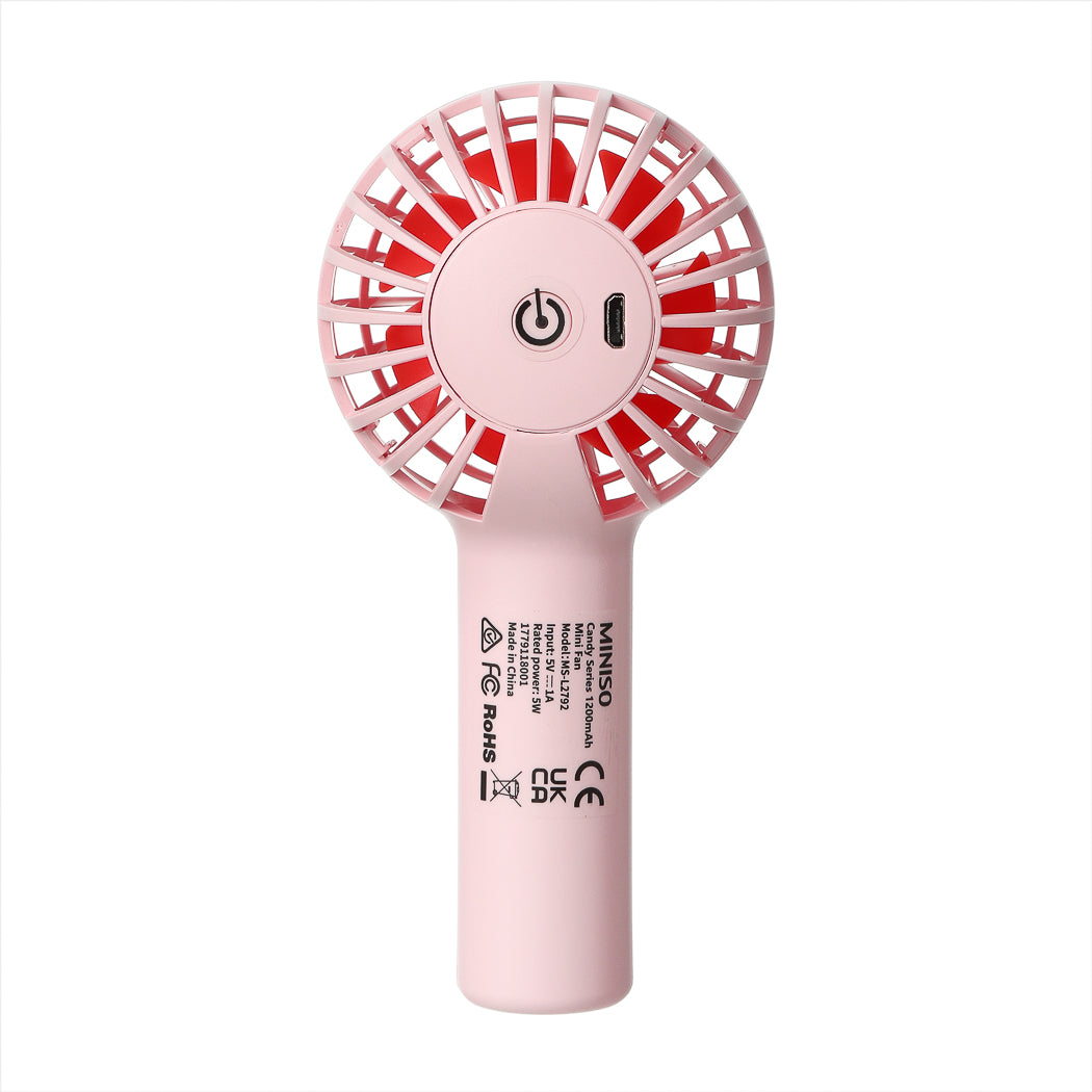 1200mAh Mini-Handventilator der Candy-Serie (Pink)