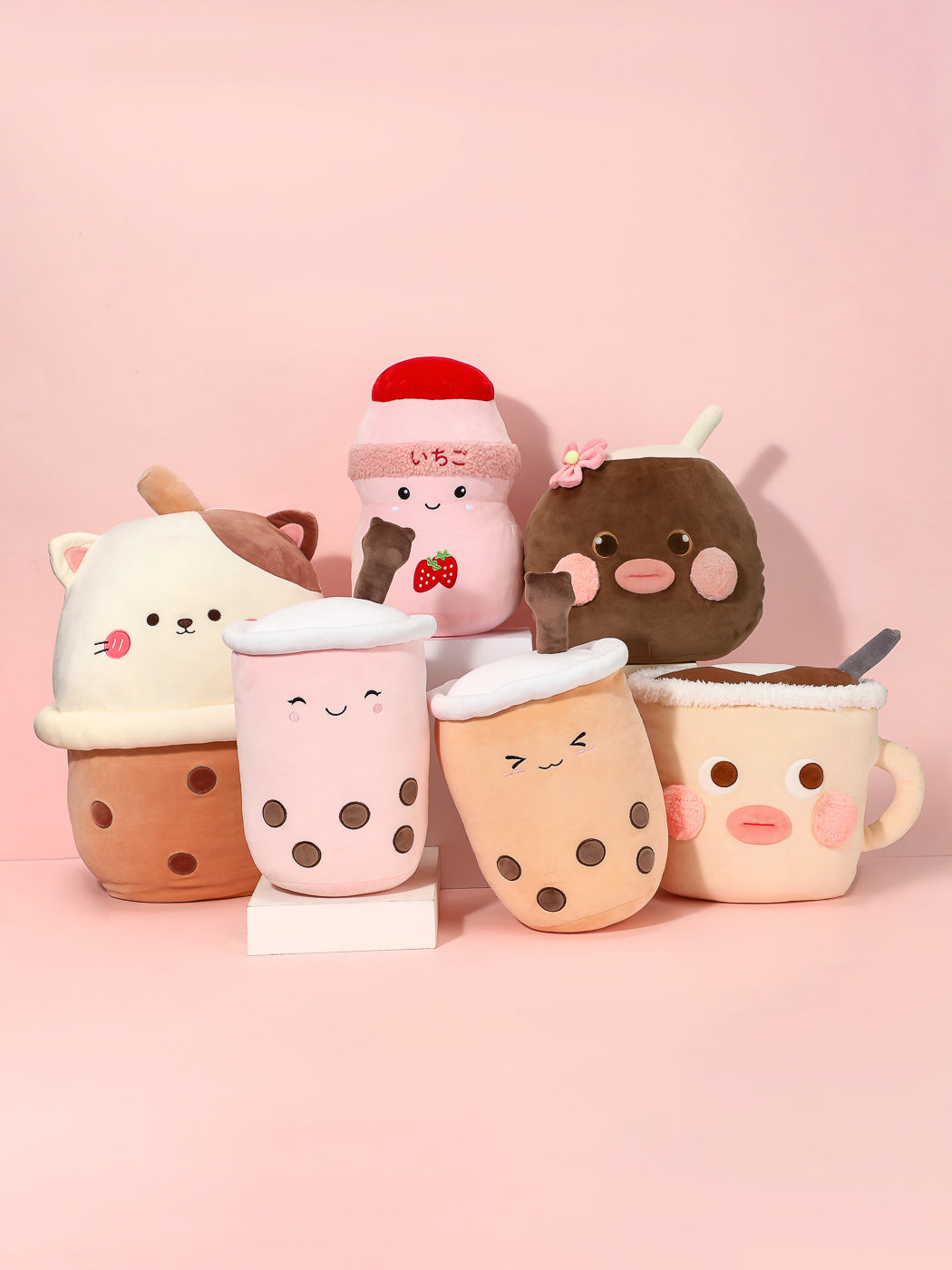 Milchtee-Plüschtier (Bubble-Tea-Kätzchen)