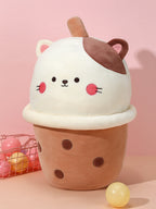 Milchtee-Plüschtier (Bubble-Tea-Kätzchen)