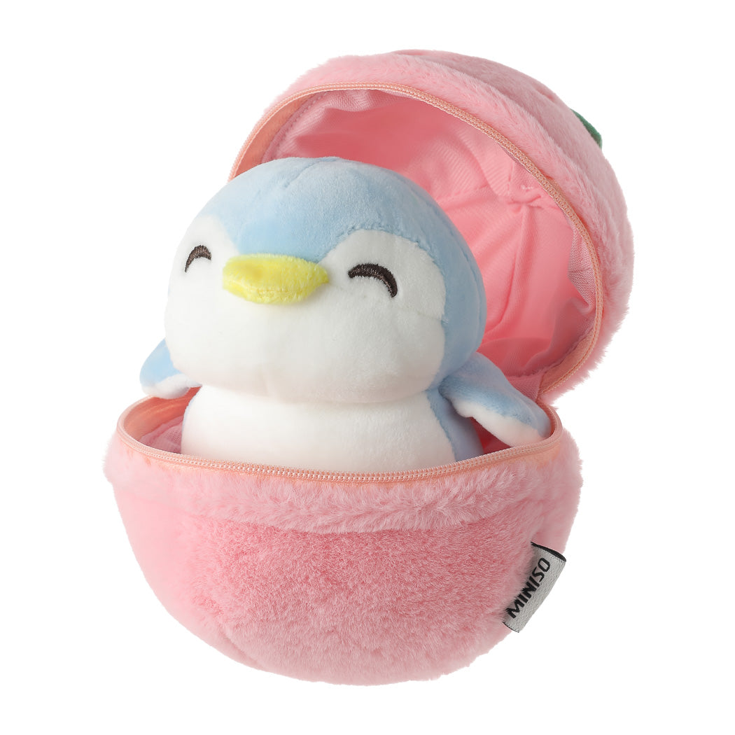 Überraschungsball aus der Frucht-Serie Pinguin-Plüschtier (Erdbeere)