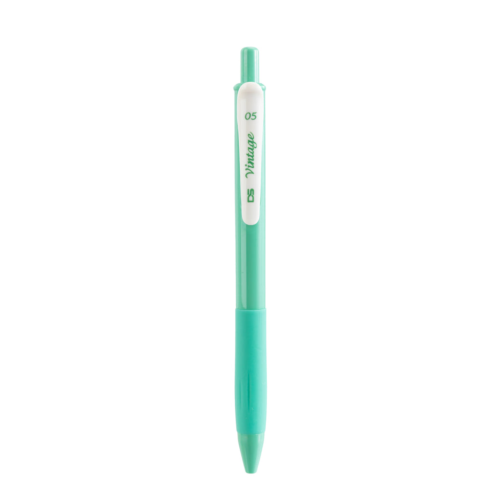 Retro Color Series Gelstift mit Sicherheitsclip und Einzugsmechanismus (0,5 mm, Grün)