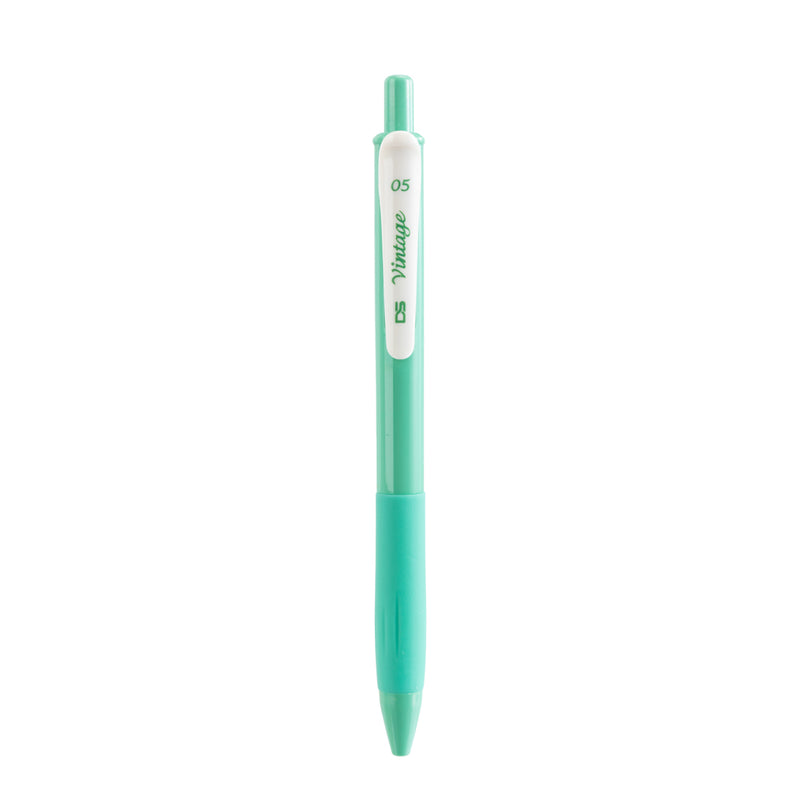 Retro Color Series Gelstift mit Sicherheitsclip und Einzugsmechanismus (0,5 mm, Grün)