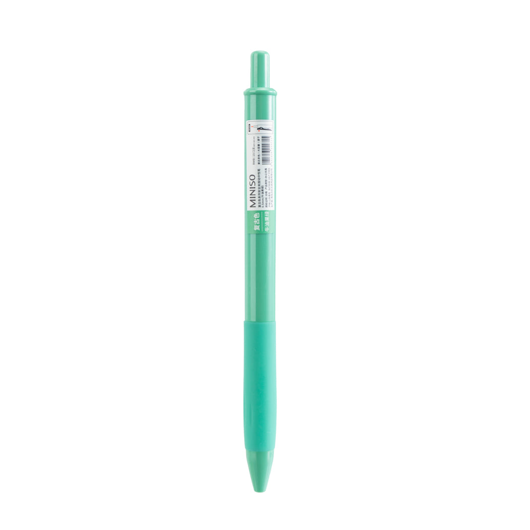 Retro Color Series Gelstift mit Sicherheitsclip und Einzugsmechanismus (0,5 mm, Grün)