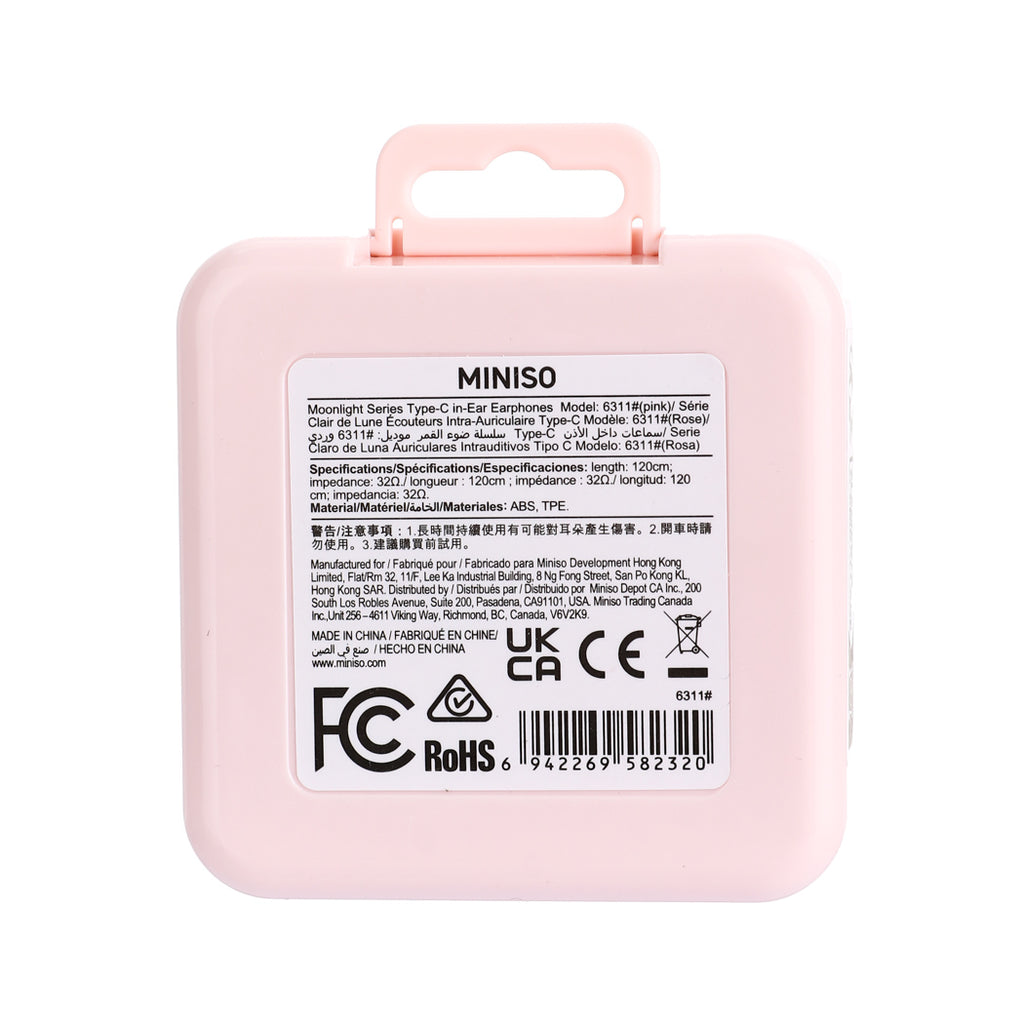 Moonlight Series Typ-C In-Ear-Kopfhörer Modell: 6311#(Pink)