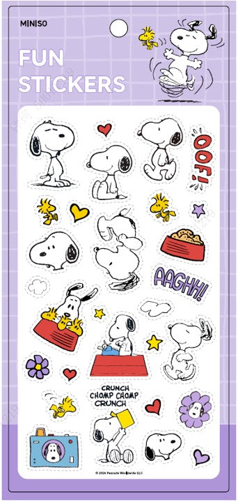 Snoopy Colorful Life Collection Puffy Stickers (B)