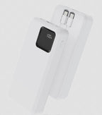 20000 mAh Powerbank mit Digitalanzeige und Kabel (Weiss) Modell: X-201C