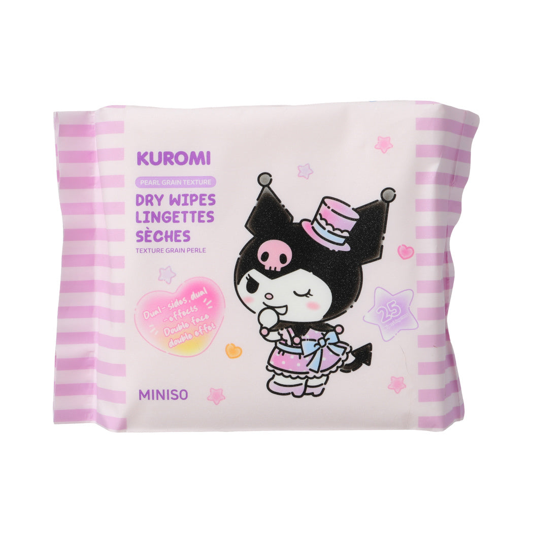 Kuromi Pearl Grain Texture Dry Wipes (25 Wipes)
