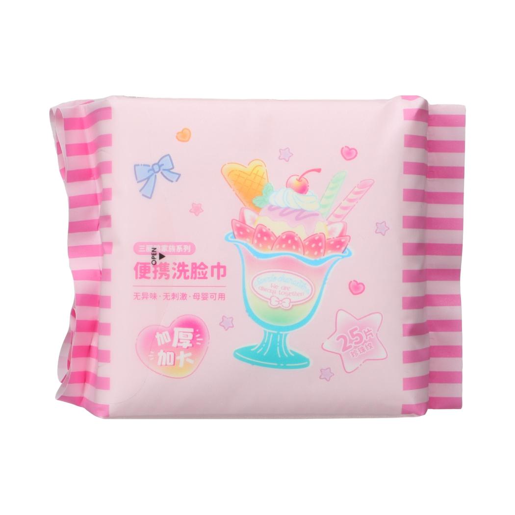 Hello Kitty Pearl Grain Texture Dry Wipes (25 Wipes)