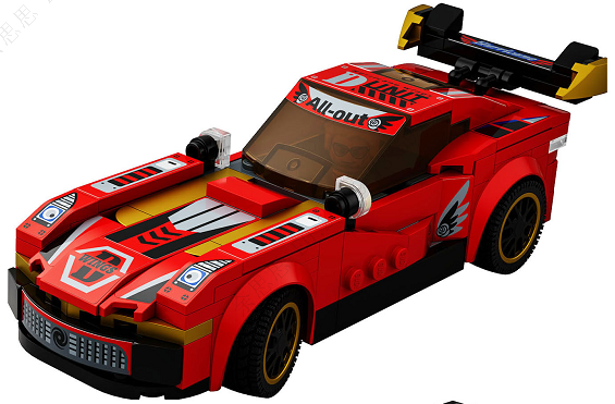 3-in-1 Baustein-Rennwagen-Serie (Rot, MY-004)