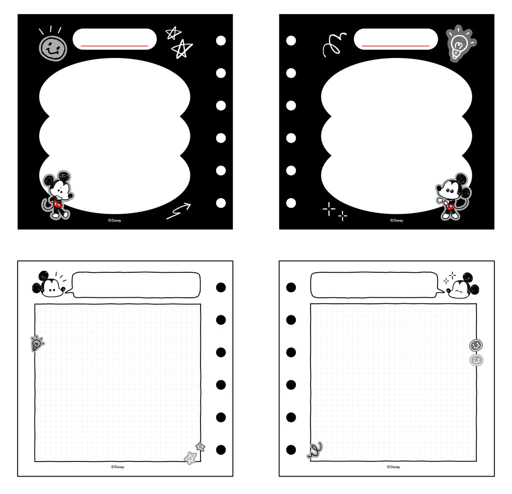 Disney Marvellous Mickey Collection Window Loose-Leaf Book with Cover (80 Sheets)