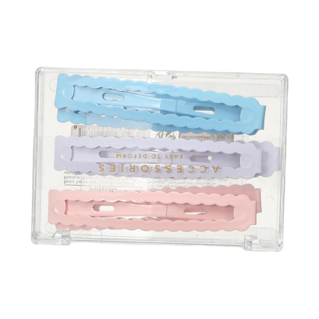 Basic-Serie, 6er-Pack lange, gewellte Haarspangen (gemischt)