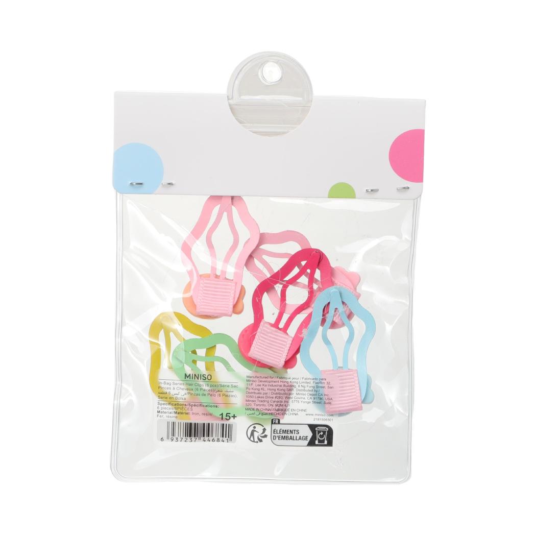 6er-Pack Katzenhaarspangen (klein, gemischt)