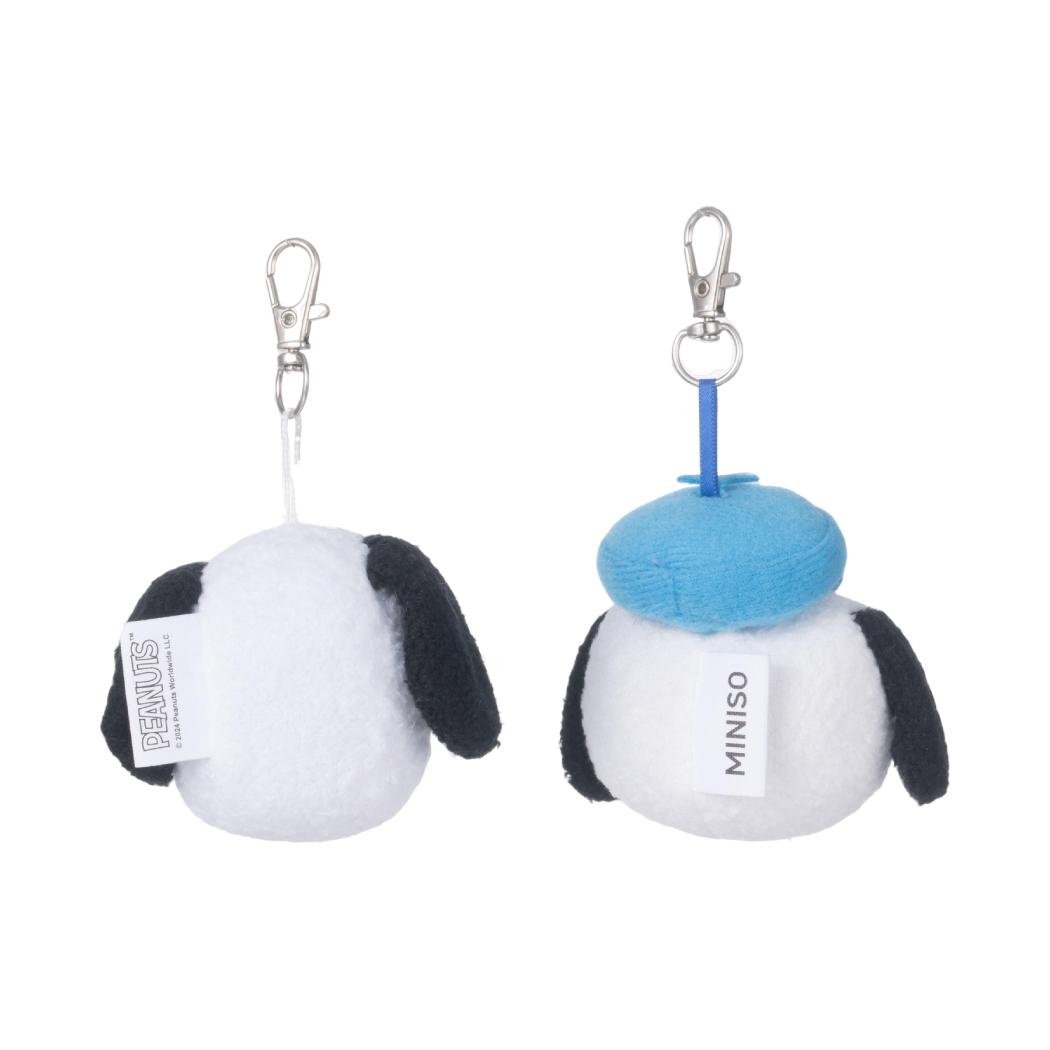 Snoopy Strandspass Kollektion Kopfförmiger Plüsch-Anhänger mit Drillingen (Woodstock, Charlie & Snoopy)