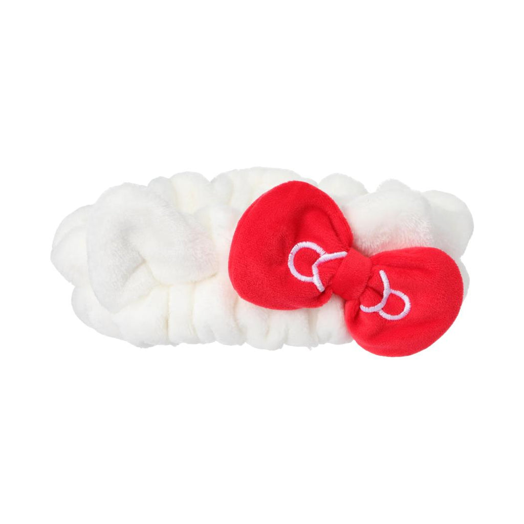 Hello Kitty Flauschiges Haarband (Rote Schleife)