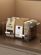 Transparente, stapelbare Aufbewahrungsbox (L) (Transparent Grau)
