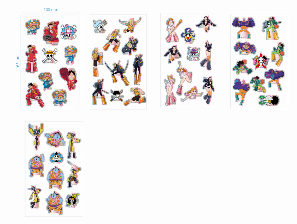 One Piece Collection Epoxy Stickers (5 Assorted Models)
