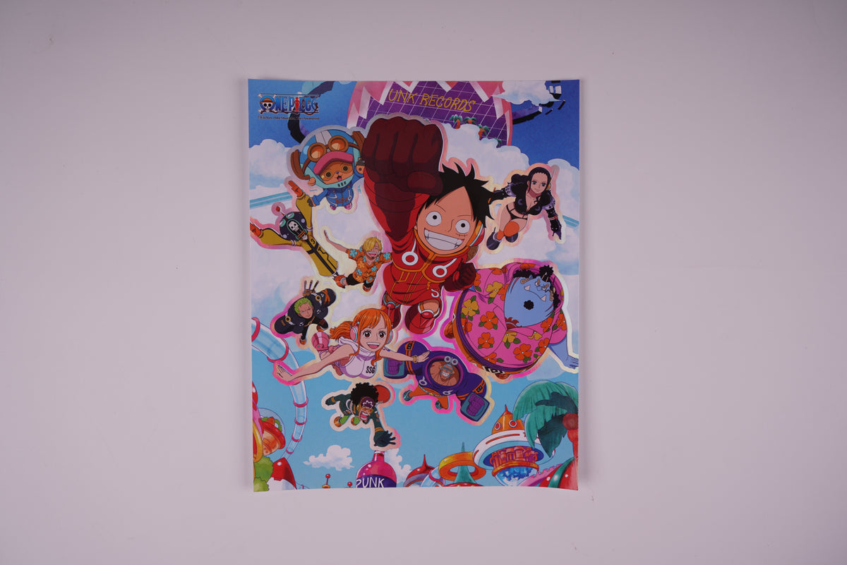 One Piece Collection Holographic Poster Sticker
