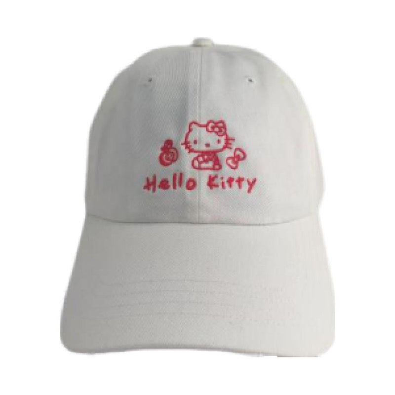 Hello Kitty Classic Series Denim-Baseballkappe (Reinweiss)