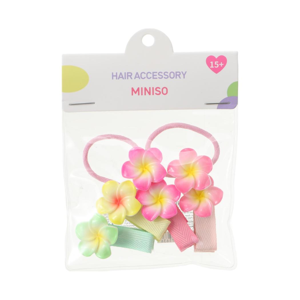 In-Bag-Serie Blumenhaargummi- und Haarspangen-Set (6-teilig)