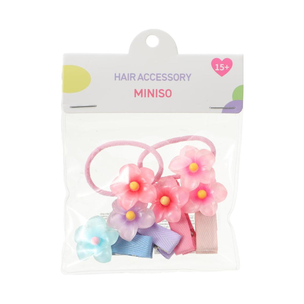 In-Bag-Serie Blumenhaargummi- und Haarspangen-Set (6-teilig)