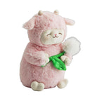 Lamb Baa Collection 28 cm grosses Plüschtier Cici mit Blume (rosa, mit Löwenzahn)