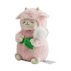 Lamb Baa Collection 28 cm grosses Plüschtier Cici mit Blume (rosa, mit Löwenzahn)