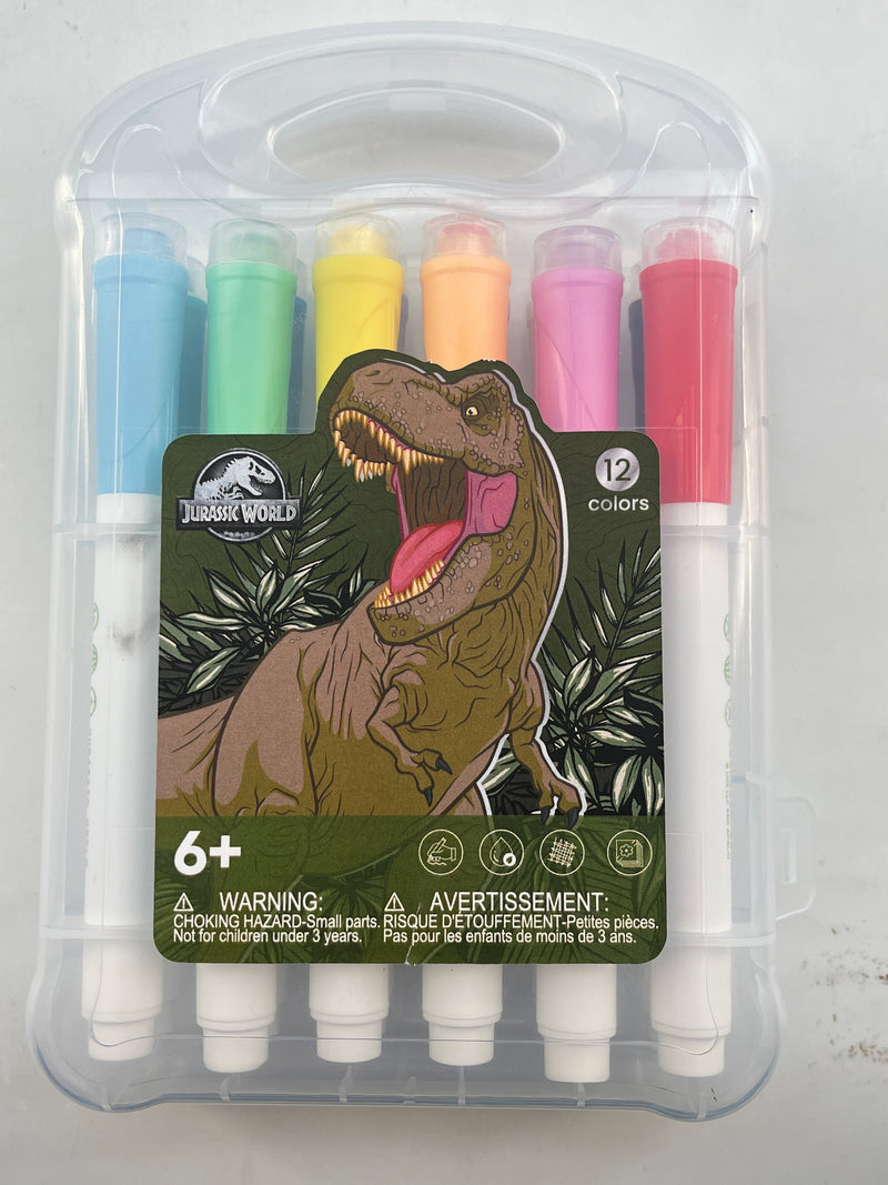Jurassic World Kollektion, 12-teiliges Stempel- und Marker-Set