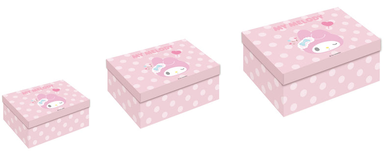 Sanrio characters Collection Quadrate Gift Box (My Melody) (3 Assorted Sizes)