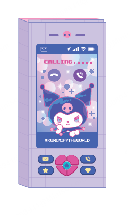 Kuromi Magic Party Collection Triple-Fold Sticky Notes & Note Pad Set