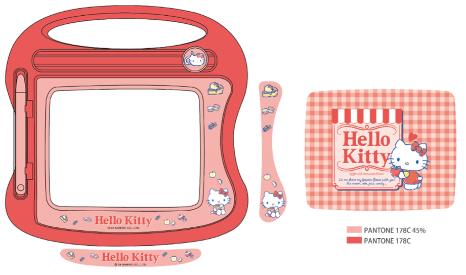 Hello Kitty and friends Dessert Collection Magnetic Drawing Board (A)(Red)