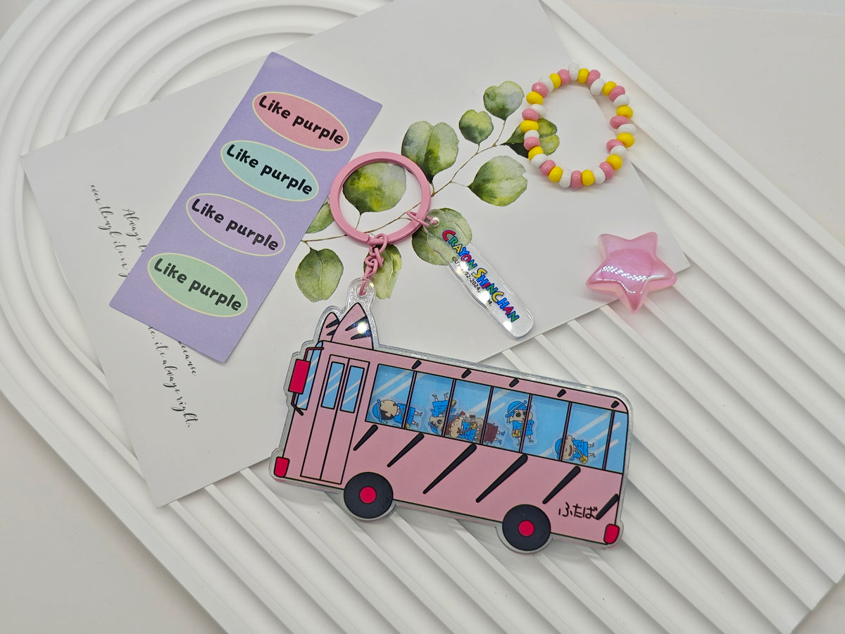 Crayon Shinchan Collection School Bus Shaker Pendant