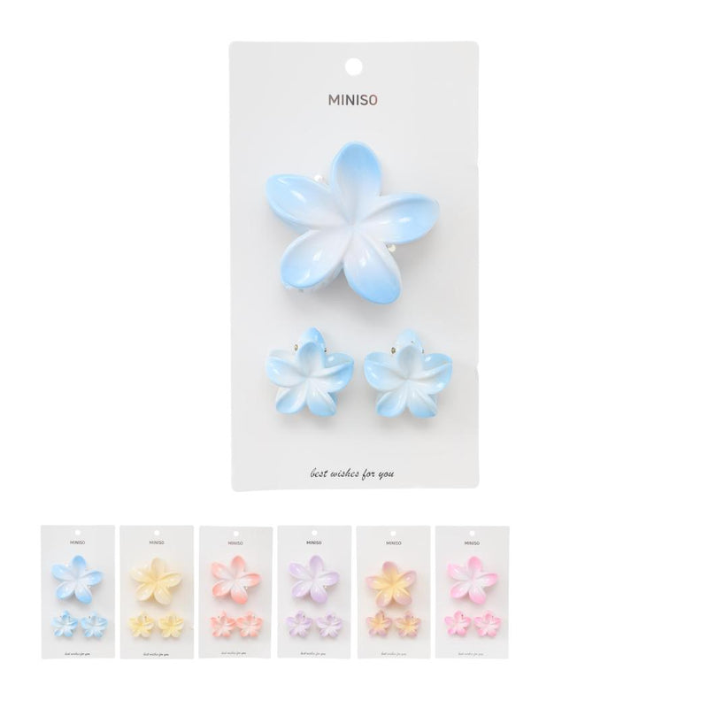 Blumenserie, grosse und kleine Krallenclips (3 Stück)