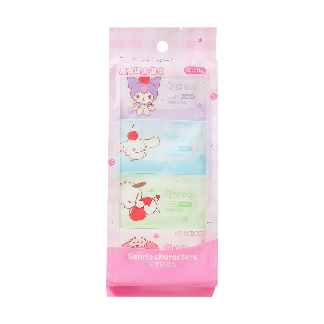 Hello Kitty and Friends Duft-Minitücher (8 Tücher × 8 Packungen)