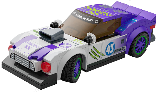 3-in-1 Baustein-Rennwagen-Serie (Lila, MY-001)