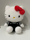 Hello Kitty Regular Collection 25 cm grosses Plüschtier in sitzender Position (Schwarz & Weiss)