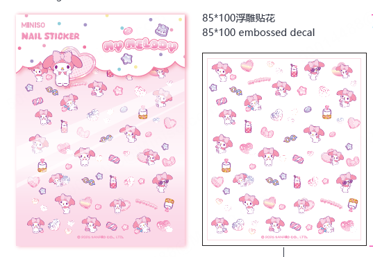 My Melody Nail Decals
