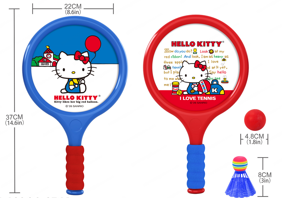 Hello Kitty Kollektion 2-in-1 Schläger- und Ballset