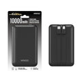 10000mAh Extra-dünne Mini-Powerbank mit zwei Kabeln – Modell: C111 (Schwarz)