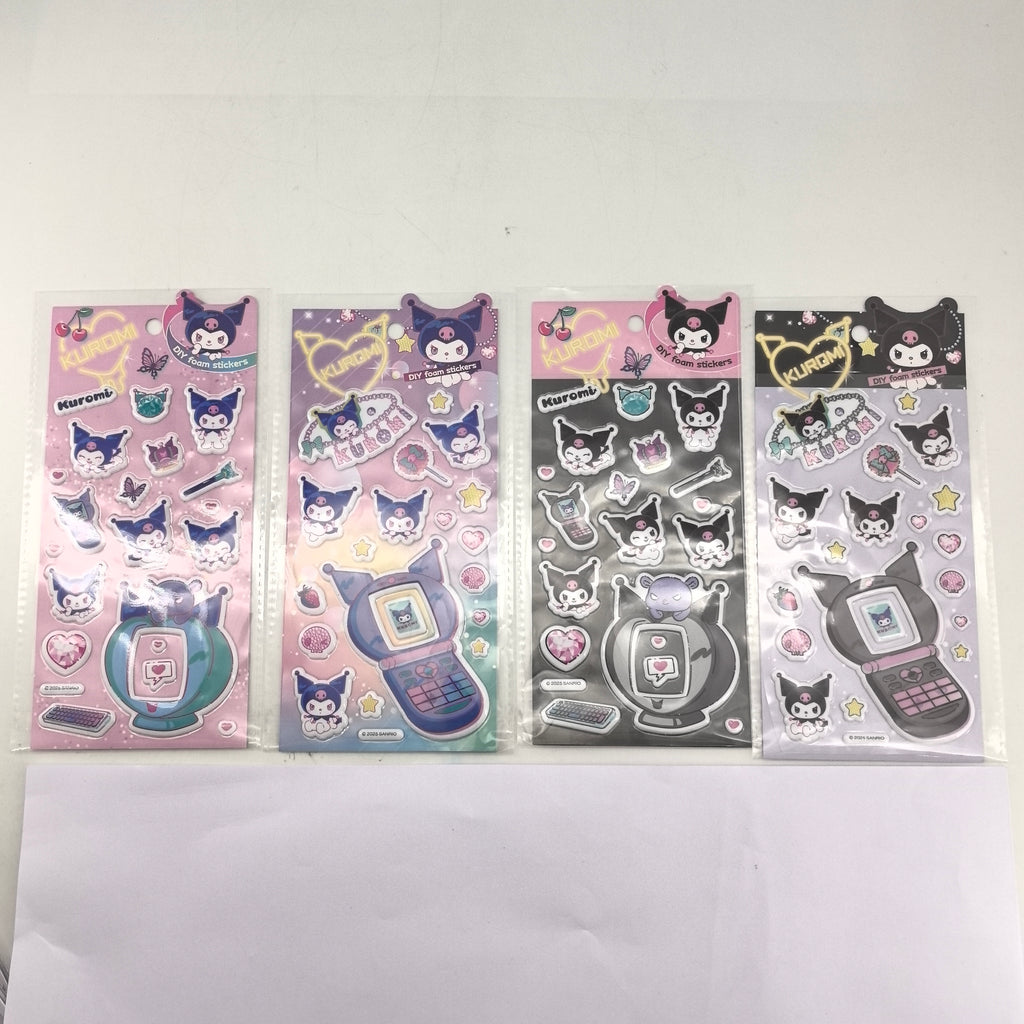 Kuromi Magic Party Kollektion – Zusammenbauen von 3D-Stickern (4 verschiedene Modelle)