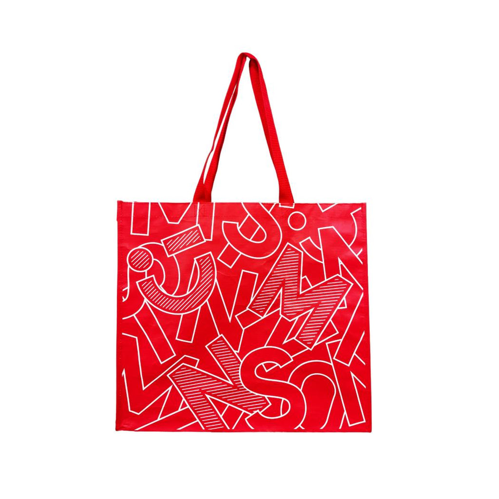 Miniso Serie Rechteckige gewebte Einkaufstasche (S) (Rot)