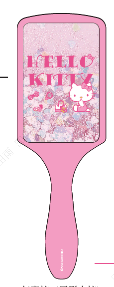 Hello Kitty Beauty Diary Serie Quadratischer Paddelpinsel