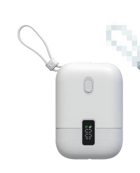 9000mAh Mini Power Bank with Cable(White)  Model: F76-B