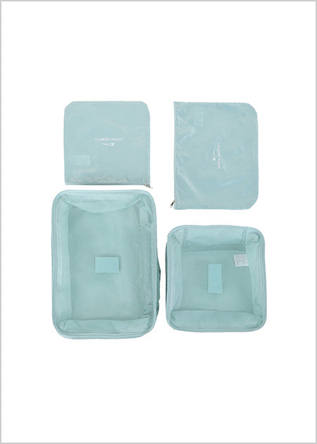 Faltbare Reise-Organizer-Tasche, 4er-Pack (Grün)