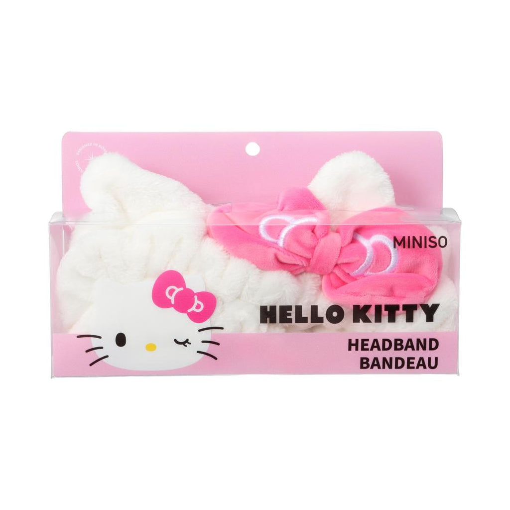 Hello Kitty Flauschiges Haarband (Rosa Schleife)
