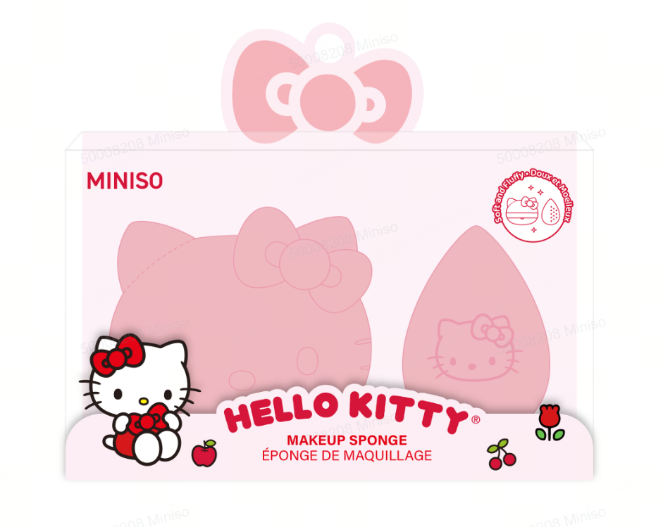 Hello Kitty Tragbares Make-up-Schwamm-Set