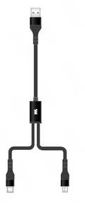 Mini Ultra Series Silikon 2-in-1 Ladekabel (Schwarz)