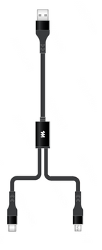 Mini Ultra Series Silikon 2-in-1 Ladekabel (Schwarz)